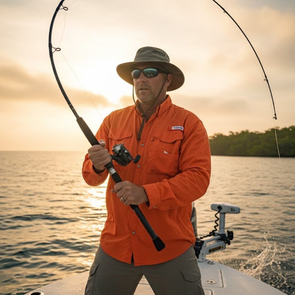 Columbia Bright Orange PFG Long Sleeve Fishing/Hunting shirt 2XLT